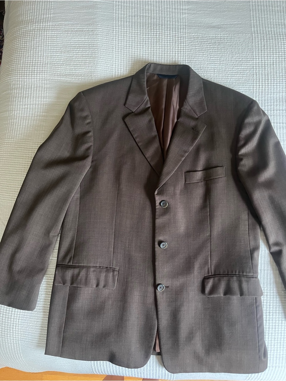 Burberry Brown Three-Button Blazer Sport Coat